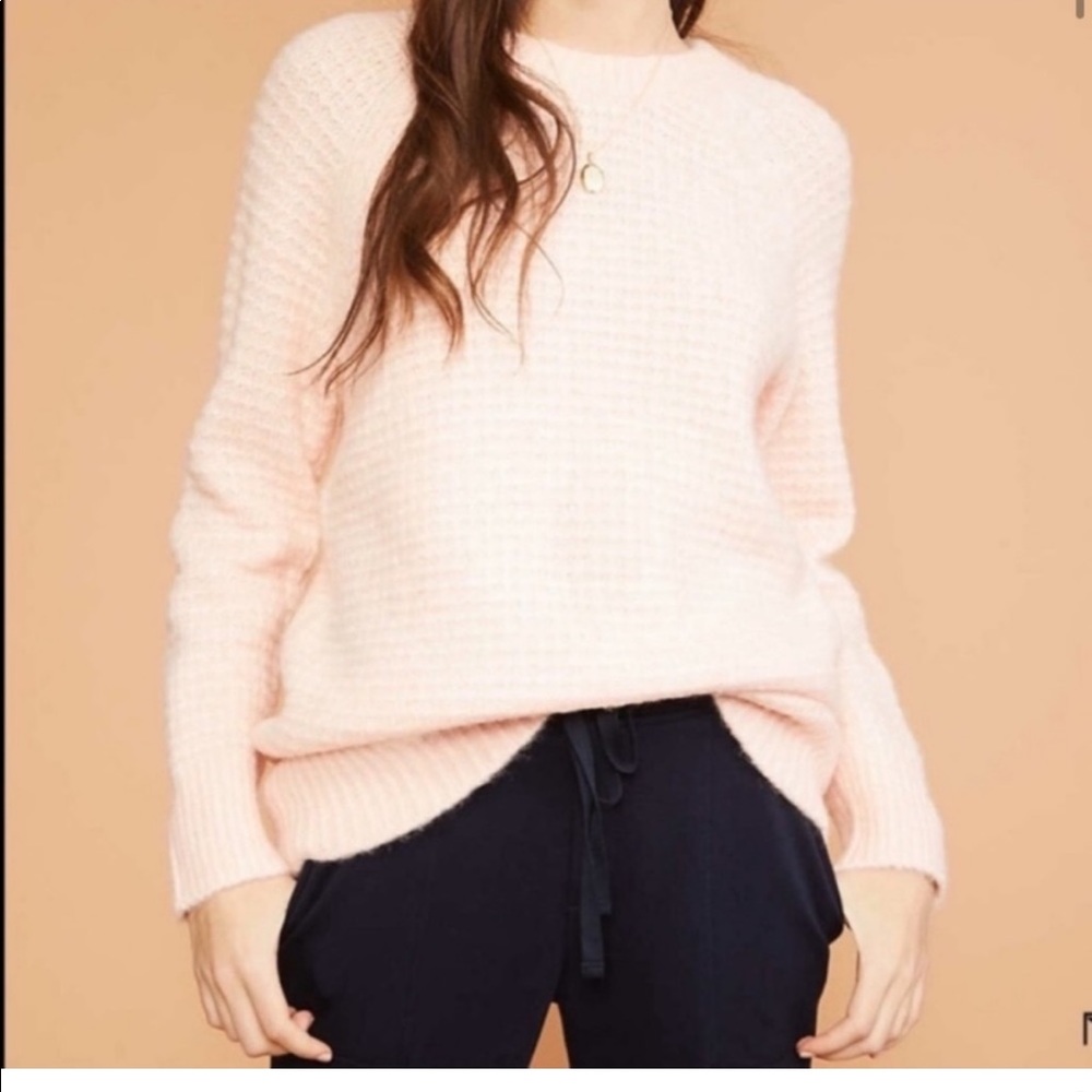 Lou & Grey fuzzy pink sweater.